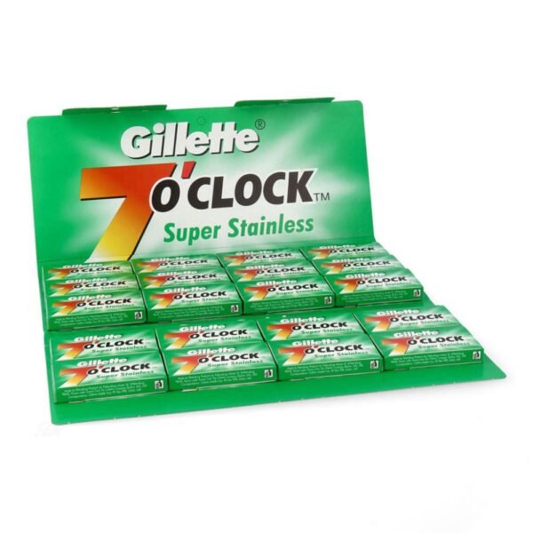 Gillette 7 O'clock Super Stainless Double Edge 100 Count (20packs of 5)