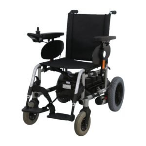 Foldable electrically operated wheelchair