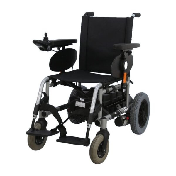 Foldable electrically operated wheelchair