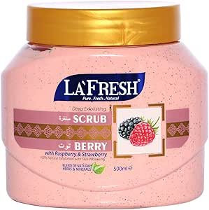 La Fresh Raspberry and Strawberry Face Scrub, 500 ml