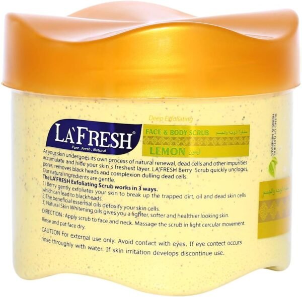 La'Fresh Lemon Deep Exfoliating Face Scrub, 610 ML - Image 2
