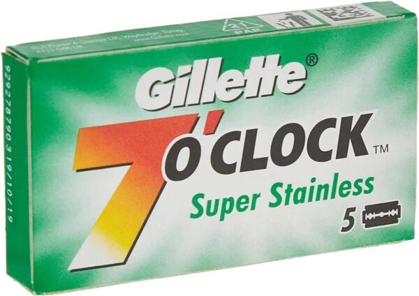 Gillette 7 O'clock Super Stainless Double Edge 100 Count (20packs of 5) - Image 2