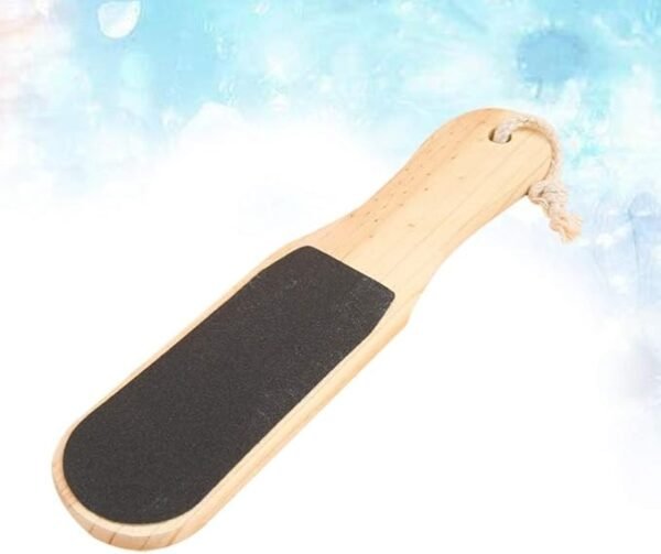 Showay Double-Sided Wood Foot Rasp Dead Skin Callus Remover Foot File Exfoliating Brush Wooden Handle Pedicure Scrubber - Image 3