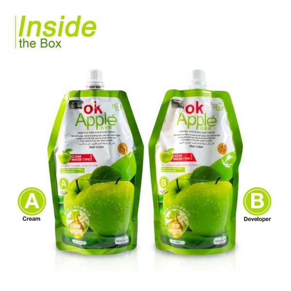 Ok Apple Ammonia Free Black Hair Cream - Image 4
