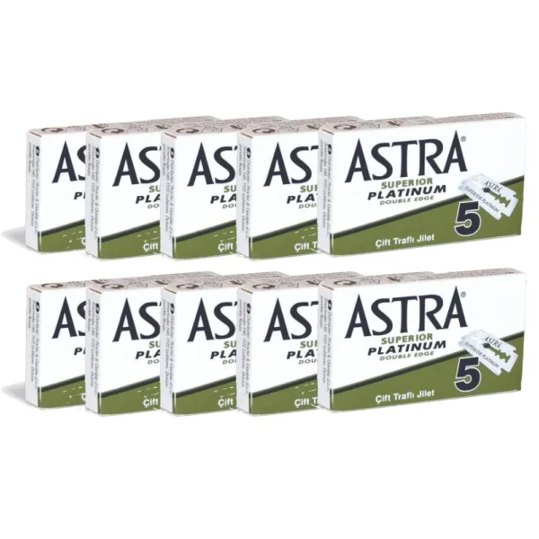 Astra Superior Platinum Double Edge Shaving Razor Blades 100 Pcs Barber Favored by Astra - Image 3