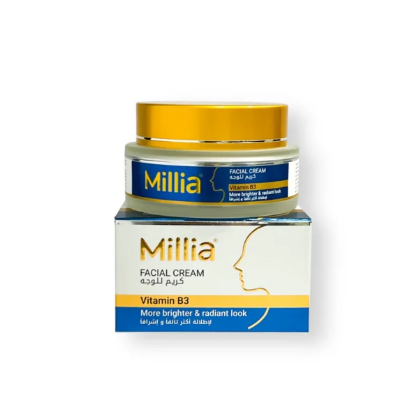 Millia Vitamin B3 Choose Between Facial Cream (100 ml) or Facial Serum (40 ml) – Hydrating Niacinamide Cream / Serum for Even Skin Tone, Dark Spots & Radiant Glow - Image 2