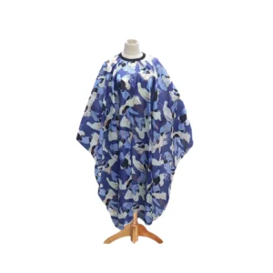 Kids Cutting Cape J-‏963 Size (‏140*160cm) - Fun Paint Splash Haircut Cape in Blue – Large, Waterproof & Easy to Clean