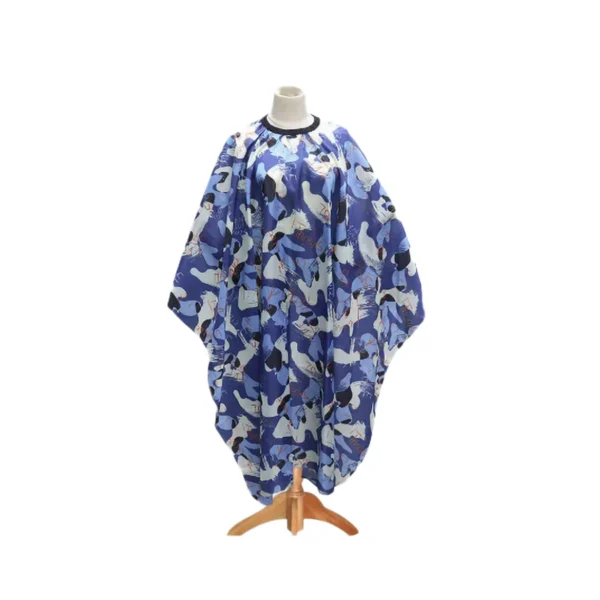 Kids Cutting Cape J-‏963 Size (‏140*160cm) - Fun Paint Splash Haircut Cape in Blue – Large, Waterproof & Easy to Clean