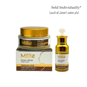 Millia Hyaluronic Acid Skincare – Choose Between Cream (100 ml) or Serum (40 ml) - Intense Hydration, Plumpness, and Smoothness with Hyaluronic Acid