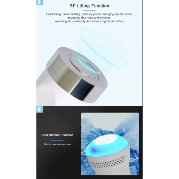 SA-H5021 6-in-1 Multifunction Hydrogen Facial Machine – Professional Skin Rejuvenation, Deep Cleansing, RF Lifting & Nano Spray Beauty Device - Image 2
