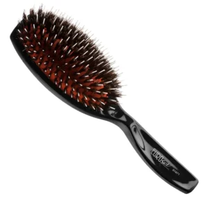 Eurostil Hair Brush Large Cushion with Boar & White Bristle #01471 : Gentle Detangling and Shine Enhancer