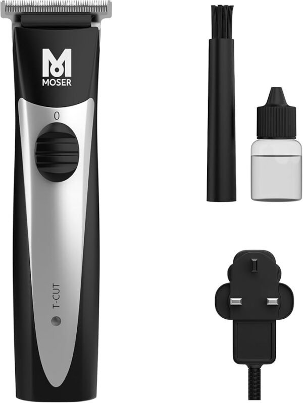 Moser T-Cut Professional Cordless Trimmer for Men with 40mm T-Blade (Made in Germany) | 60-Minutes Runtime | High-Grade Steel Blades | Lightweight & Quiet Operation (1591-0170) - Image 2
