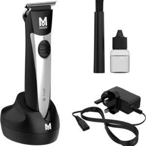 Moser T-Cut Professional Cordless Trimmer for Men with 40mm T-Blade (Made in Germany) | 60-Minutes Runtime | High-Grade Steel Blades | Lightweight & Quiet Operation (1591-0170)