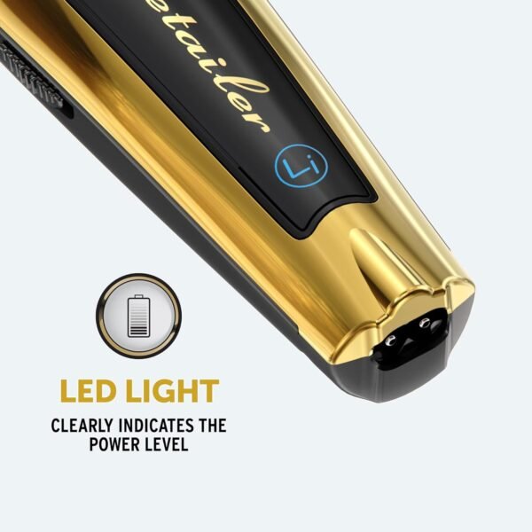 Wahl 5 Star Cordless Detailer in Gold, Professional Hair Trimmers, Close Trimming, Detailing and Outlining, Lightweight, Cordless, Snap On/Off Blades, Barbers Supplies - Image 5