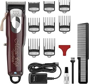 Wahl Professional 5-Star Cord/Cordless Magic Clip #8148 – Great for Barbers and Stylists – Precision Cordless Fade Clipper Loaded with Features – 90+ Minute Run Time