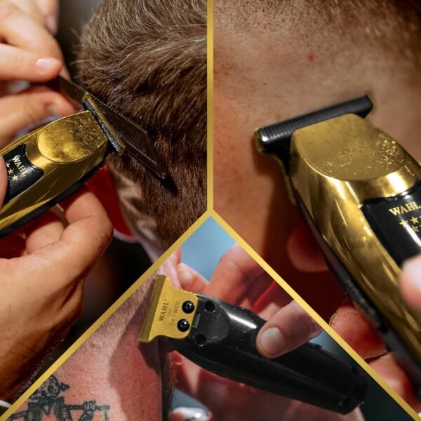 Wahl 5 Star Cordless Detailer in Gold, Professional Hair Trimmers, Close Trimming, Detailing and Outlining, Lightweight, Cordless, Snap On/Off Blades, Barbers Supplies - Image 7