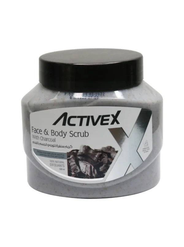 ActiveX Face & Body Scrub 500ml - Charcoal