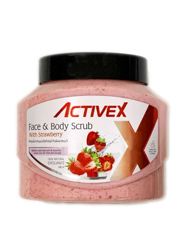 ActiveX Face & Body Scrub 500ml - Strawberry