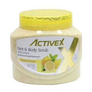 ActiveX Face & Body Scrub 500ml - Lemon - Revitalizing and Brightening Skincare