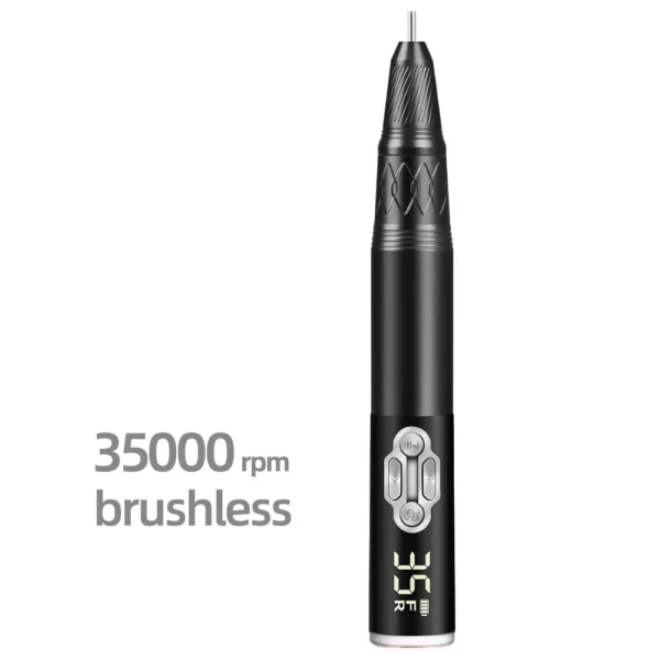 JMD-119 Brushless Cordless Nail Drill Machine (35,000 RPM) - Electric Nail File for Acrylic & Gel Nails, Fast Charging, Low Noise, Portable (Black) - Image 5