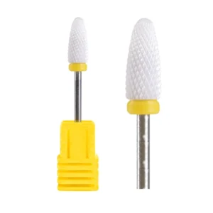 Pilot Ceramic Flam Bit 6.0mm - Extra Fine Yellow (XF-Yellow) Nail Drill Bit for Precision Cuticle Care and Nail Refining