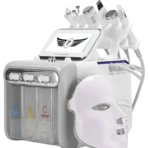 Portable Hydra-Facial Machine 7 in 1 with Hydrogen and LED Mask