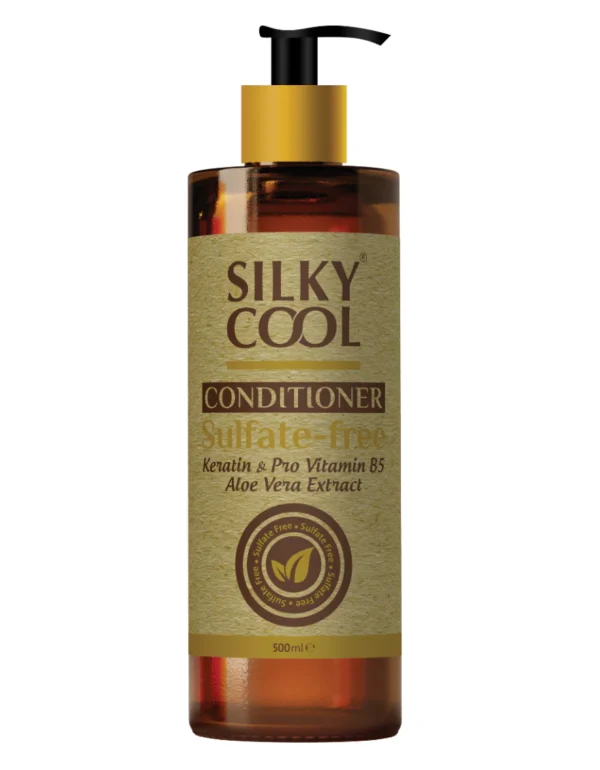 Silky Cool Sulfate-Free Conditioner for Dry, Damaged, or Color-Treated Hair – Hydrating & Nourishing – No Harsh Ingredients – 500ml