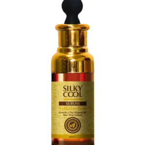 Silky Cool Sulfate-Free Hair Serum – With Keratin, Pro-Vitamin B5 & Aloe Vera – Repairs Dry, Damaged & Frizzy Hair – for All Hair Types – 40ml