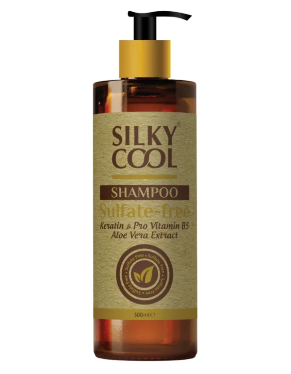 Silky Cool Sulfate-Free Shampoo – Moisturizing & Gentle Hair Cleanser for All Hair Types – No Sulfates or Harsh Ingredients – 500ml